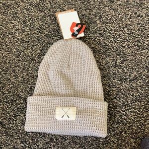 CHAOS tan knit beanie with original tags